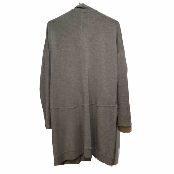 Soma Wknd Gray Knit Cardigan Comfy Lounge Sweater Size S Small Jersey Pockets - Picture 5 of 7